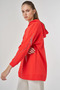 Hooded Three Thread Sweatshirt Red - 7