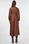 Faux Leather Dress with Belt Detail Taba - 4