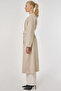 Applique Detailed Cashmere Coat Cream - 3
