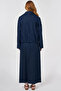 Detailed Processing Denim Suit Navy Blue - 4