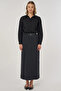 Belt Detailed Pencil Skirt Smoked - 2