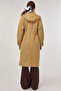 Hooded Kaşe Kaban Bitter Brown - 5