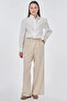 Elastic Waist Linen Viscose Trousers Stone - 2