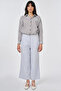 High Waist Non Denim Trousers Blue - 3