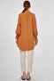 Stone Embroidered Shirt Collar Natural Fabric Tunic Amber - 5