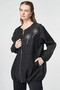 Hotfix Printed Embossed Jacket Black