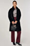 Thick Collar Plush Coat Black