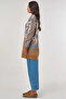 Abstract Pattern Wool Blend Knitwear Tunic Indigo - 4