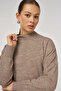 Sewn Detailed Knitwear Tunic Beige - 7