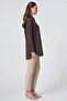 Shirt Collar Basic Poplin Tunic Dark Brown - 6