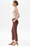 Havuç Cut Basic Trousers Dark Brown - 4