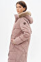 Zippered Pocket Detailed Quilted Coat Beige - 6