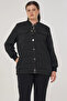 Bomber Jacket with Flap Pockets Black