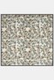 Floral Patterned Viscose Scarf Mildew Green
