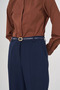 Pocket Detailed Fabric Trousers Navy Blue - 7