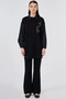 Embroidery Appliqué Jacket Black - 3