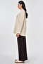 Slogan Printed Combed Cotton Sweatshirt Cream - 4