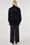 Shiny Looking Mock Neck Jacket Black - 5