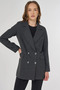 Plaid Pattern Blazer Jacket Smoked