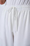 Lace-Up Cuffs Relaxed Fit Trousers Ecru - 4