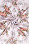 Retro Rose Pattern Scarf Gray - 2