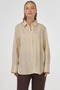 Stripe Pattern Lyocell Tunic Light Gray