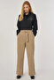 Velvet Trousers with Metal Accessories Mink - 2