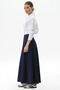 Basic Flared Skirt Navy Blue - 4
