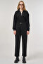 Metal Buckle Pipe Leg Trousers Black - 2