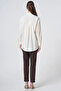 Buttoned Cotton Basic Shirt Ecru - 5
