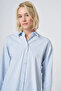 Buttoned Cotton Basic Shirt Ice Blue - 7