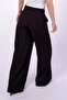 Black Front Pleated Palazzo Women's Trousers Sh243 - 6