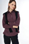 Yarım Pat Basic Blouse Burgundy