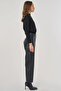 Çima Stitched Faux Leather Trousers Black - 5