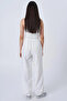 Lace-Up Cuffs Relaxed Fit Trousers Ecru - 3