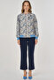 Floral Pattern Jacquard Jacket Khaki - 3