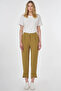 Stitch Detailed Crepe Trousers Khaki - 2