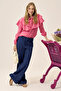 Ruffle Detail Modal Blouse Fuchsia