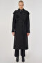 Trench Coat with Embroidery Detail Black - 3
