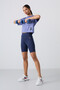 Lilac Breathable Textured Thin Flexible Standard Fit Women's T-Shirt - 97284 - 3