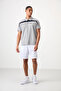 Gray Breathable Textured Slim Flexible Standard Fit Polo Neck Men's Performance T-Shirt - 88392 - 2