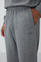 Gray Melange Compact Cotton Thick Smooth Textured O Neck Comfort Fit Men's Tracksuit Set -85263 - 6