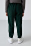 Pine Green Thick Soft Textured Standard Fit Embroidered Fleece Boys' Tracksuit Bottoms - 11220 - 5