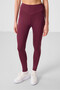 Burgundy Standard Fit Flexible Performance Women's Leggings - 94666 - 2