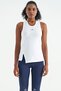 Standard Mold O-Neck 2-Pack White-Neon Green Women's Sports Tank Top - 97256 - 3