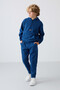 Parlament Thick Soft Textured Standard Fit Embroidered Fleece Boys' Sweatpants - 11219