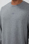 Gray Melange Compact Cotton Thick Smooth Textured O Neck Comfort Fit Men's Tracksuit Set -85263 - 5