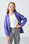 Lilac Cotton Fuzzy Inside Soft Textured Standard Fit Embroidered Girls' Sweatshirt - 75149 - 2
