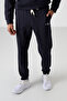 Navy blue cotton thick soft textured comfort fit embroidered men's tracksuit set - 85255 - 3