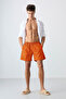 Neon Orange Quick-Dry Standard Fit Men's Swim Shorts - 81237 - 3